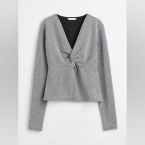 NWT H&M Silver Sparkly Top
